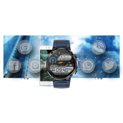 Ora e zgjuar Gravity GT21 5, ekran 1.6", Bluetooth 5.0, blu e errët (navy)