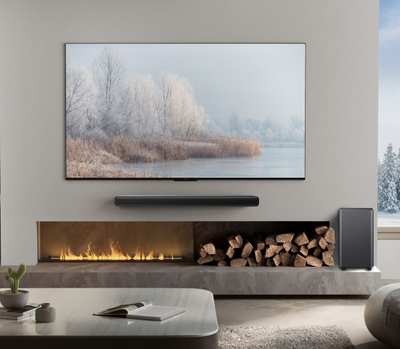 Soundbar TCL S55HE, me bass të thellë, i zi