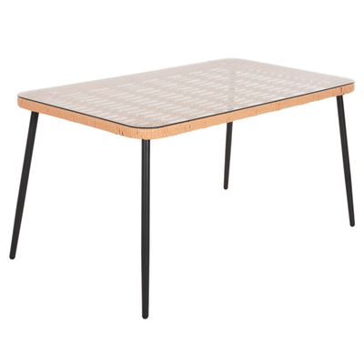 Tavolinë ngrënieje drejtkëndore Allegra 139,5×79,5×73 Hcm (HM5537.11), zezë