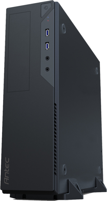 Kasa kompjuteri Antec VSK2000 U3, Micro ATX, slim desktop, e zezë
