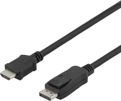 Kabllo Deltaco DisplayPort në HDMI, 4K, 2m, i zi