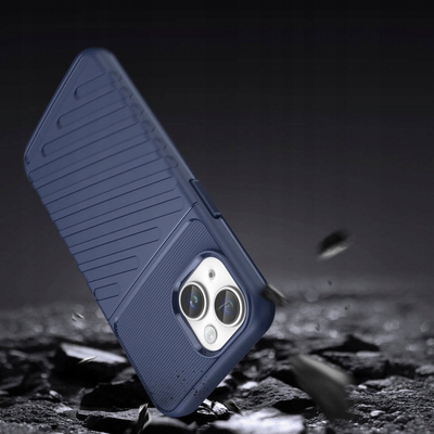 Futrollë telefoni Hurtel Thunder Case për iPhone 14 Plus, TPU, mbrojtëse e fortë, blu
