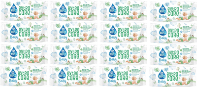 Shamponeta të lagura për bebe GoWipes Baby Extra Care, 60 copë, për lëkurë të ndjeshme, të bardha