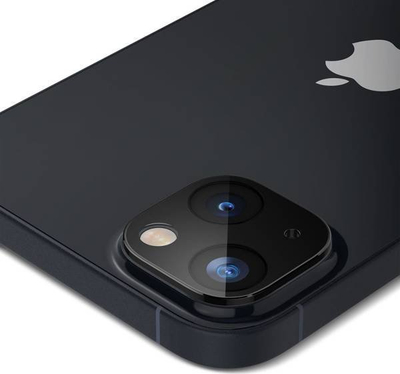 Mbrojtës kamere Spigen për iPhone 14 dhe 14 Plus, xham i fortë, set me 2 copë, transparent