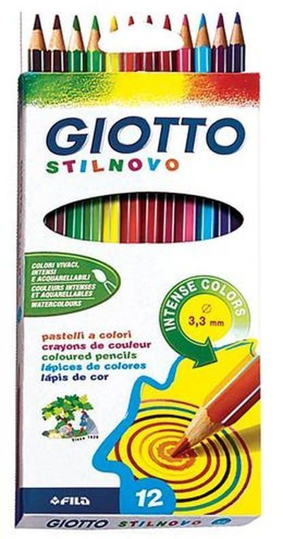 Lapsa me ngjyra Giotto Stilnovo Intense, 12 ngjyra