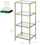 Raft metal Selsey Shelf Rack LGT28G, 4 rafta xhami, ngjyrë ari