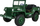Makinë lodër elektrike Jeep Willys Military, 12V, 3 vende, jeshile ushtarake