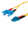 Kabllo fibër optike Fiberglass, SC në LC, 9/125µ, e verdhë