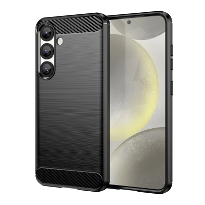 Калњче за телефон Hurtel Carbon Case за Xiaomi 14T, флексибилен силикон, TPU, црна