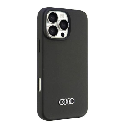 Kapak telefoni Audi Silicone Hardcase, për iPhone 16 Pro Max 6.9", silikon, i zi