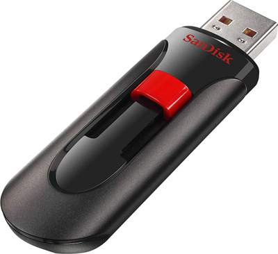 USB SanDisk Cruzer Glide, 256GB, USB 2.0, e zezë