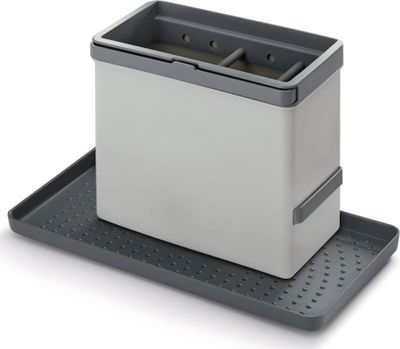 Organizues lavamani Metaltex Tidy Tex, me tabaka kullimi, me mbajtëse leckash, gri