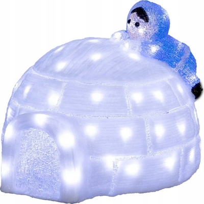 Dekor dritash i jashtëm Fééric Lights Igloo, akrilik, 70 LED, dritë e bardhë e ftohtë