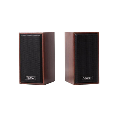 Altoparlantë Spacer 2.0, 6W RMS, fuqi USB, dru
