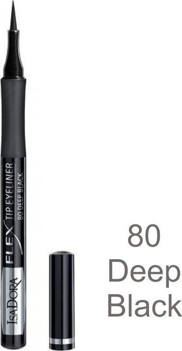 Eyeliner i lëngshëm Isadora Flex Tip 80, 1ml, i zi intensiv