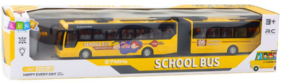 Lodër autobus shkolle me telekomandë, RC 1:32, LED, i verdhë