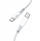 Kabllo USB-C në USB-C Hoco X70 Ferry, 1m, 60W PD 3A, e bardhë