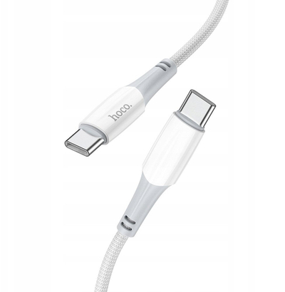 Kabllo USB-C në USB-C Hoco X70 Ferry, 1m, 60W PD 3A, e bardhë