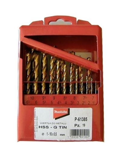 Set stërvitash për metal Makita P-61385, 19 copë, titan