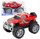 Makina lodër off road, 27cm, shtytje me rrotat e pasme, e zezë e kuqe