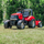 Traktor lodër me pedale Falk Case IH Puma 240CVX, me rimorkio, i kuq