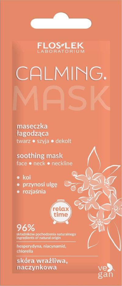 Maskë fytyre qetësuese FlosLek Laboratorium Calming, për lëkurë të ndjeshme, 6 ml