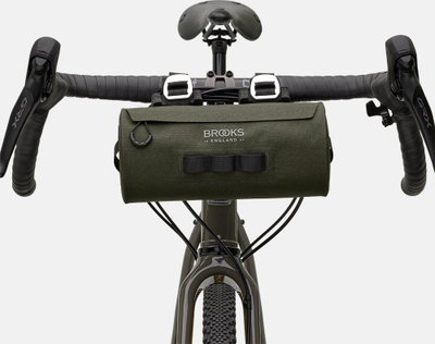 Çantë timoni Brooks Scape Handlebar Pouch, 3L, e papërshkueshme nga uji, jeshile mud