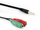 Kabllo audio Sbox 35M 2X35F, 3.5mm 2xF në 3.5mm M, 0.2m, i zi