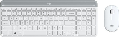 Set tastjere dhe mi Logitech MK470 Slim Wireless, pa kabllo, off white