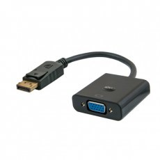 Adapter video Savio CL-90, DisplayPort në VGA, 0.2m, i zi