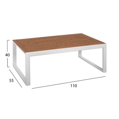 Set alumini LIFE 4-pjesësh për ambient të jashtëm (HM5089.11), bardhë/ gri