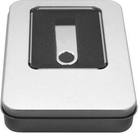 Kuti alumini për USB MediaRange, ruajtje për disa stikë, argjendi