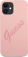 Kuti mbrojtëse Guess GUHCP12SLSVSPI për iPhone 12 mini, silikon, rozë
