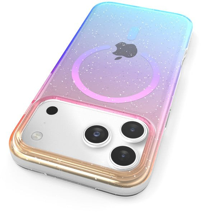 Kuti mbrojtëse Prodigee Superstar për iPhone 17, transparente, me glitter
