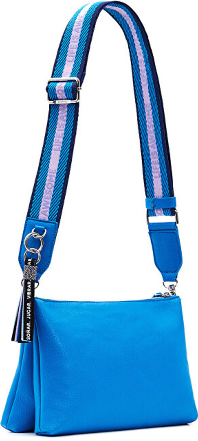 Çantë dore Desigual Bag-Half Logo 22 Dortmund, e kaltër