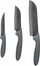 Set thika kuzhine Secret de Gourmet, 3 copë, çelik inox, doreza gri