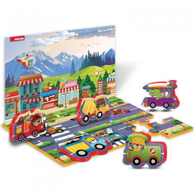 Puzzle trafiku Puedo, 17 pjesë, shkumë EVA, shumëngjyrësh