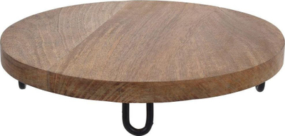 Qendër tavoline prej druri Mango, pllakë trung druri 30 cm, natyrale