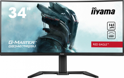 Monitor gaming Iiyama G-Master GB3467WQSU-B5, 34\", UltraWide QHD, 165Hz, i zi