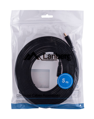 Kabllo HDMI Lanberg CA-HDMI-21CU-0050-BK, 5m, 4K, i zi