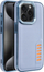 Këllëf telefoni Omni për iPhone 15 Pro Max, silikoni, mbron nga goditjet, blu