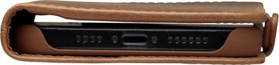Mbrojtëse telefoni dbramante Copenhagen Slim, për iPhone 12 Pro Max 6.7", lëkurë kafe tan
