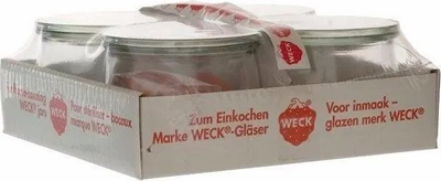 Set kavanozash qelqi Weck Tulip, 0.5L, set me 4 copë, transparent