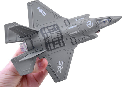 Lodër avion luftarak Battlelija F-25 ZA4326 CY, metalik, pull back, gri