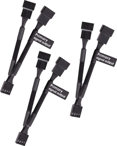 Kabllo ndarës ventilatori Thermaltake TTMOD PWM, 4 pin Y, set 3 copë, e zezë