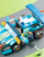 Blloqe ndërtimi Bounn Sports Car, 182 copa, 3 në 1, blu
