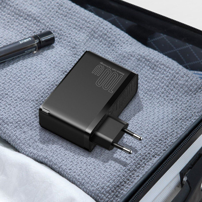 Karikues Baseus GaN2 Pro 2x USB-A 2x USB-C 3 A (BSU2726BLK), 100 W, i zi