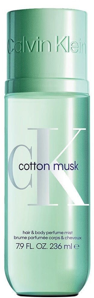 Spërkatës trupi dhe flokësh Calvin Klein Cotton Musk, 236ml, i tejdukshëm