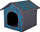 Shtëpizë qeni Hobbydog Kennel R3, material Codura, model me lule blu