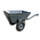 Karrocë ferme metalike Painted Feed Cart, kazan kapacitet i madh, 2 rrota pneumatike, gri